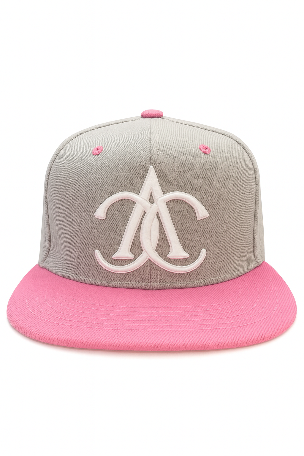 Gray hat white logo with pink bill